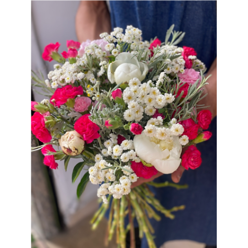 Bouquet à la Main de Fleurs Fraîches M Bouquet à la Main de Fleurs Fraîches M