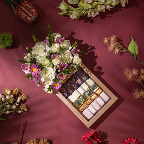 Plateau Chocolat & Fleurs Fraiches GF Plateau Chocolat & Fleurs Fraiches GF