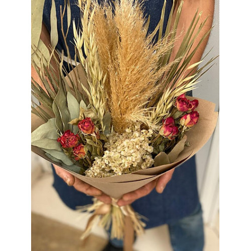 Bouquet à la Main de Fleurs Séchées S Bouquet à la Main de Fleurs Séchées S