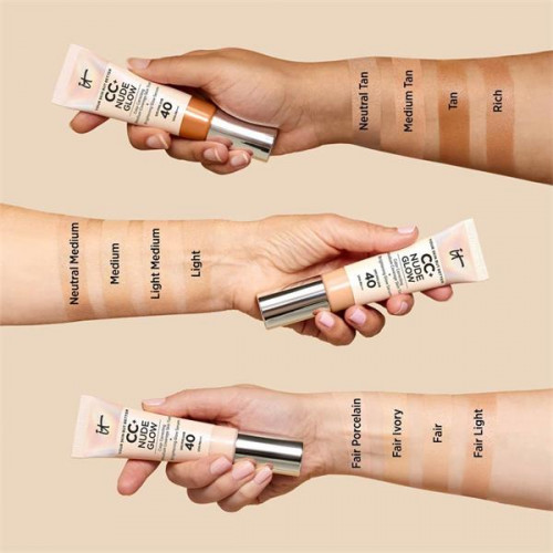 IT CC+ NUDE GLOW CREME CORRECTRICE SOIN TEINTE NEUTRAL MEDIUM SPF40 32ML IT CC+ NUDE GLOW CREME CORRECTRICE SOIN TEINTE NEUTRAL MEDIUM SPF40 32ML