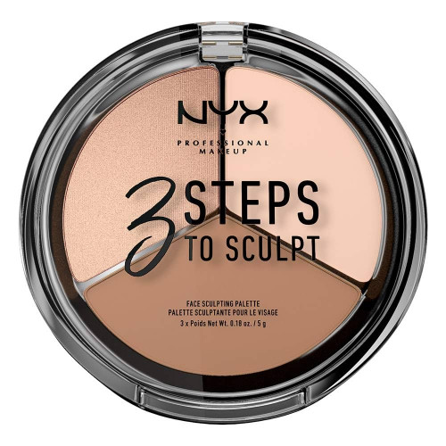 NYX 3 STEPS TO SCULPT PALETTE SCULPTANTE POUR LE VISAGE EN 3 ETAPES 5G NYX 3 STEPS TO SCULPT PALETTE SCULPTANTE POUR LE VISAGE EN 3 ETAPES 5G