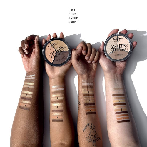 NYX 3 STEPS TO SCULPT PALETTE SCULPTANTE POUR LE VISAGE EN 3 ETAPES 5G NYX 3 STEPS TO SCULPT PALETTE SCULPTANTE POUR LE VISAGE EN 3 ETAPES 5G