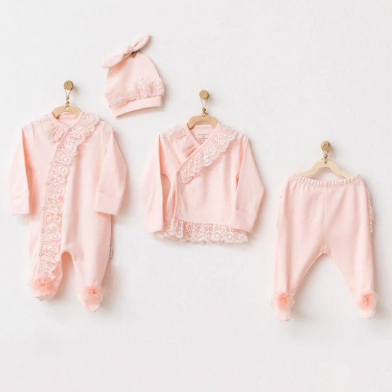 Lot 2 Tenues Chics Bébé 0-3m - Corail