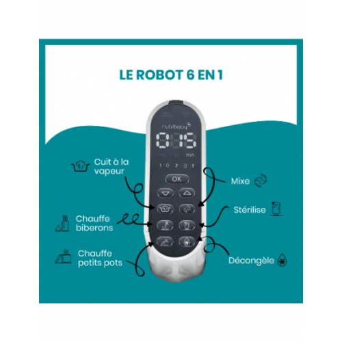 Babymoov Nutribaby (+) Robot Cuiseur Multifonctions Blanc Babymoov Nutribaby (+) Robot Cuiseur Multifonctions Blanc