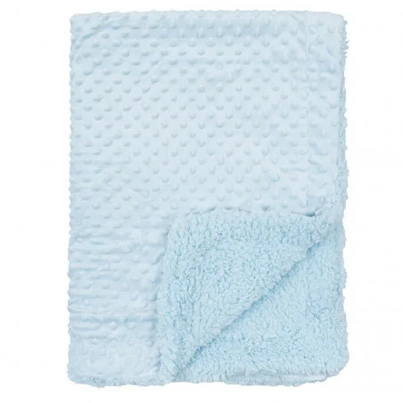 Couverture Douce à Pois pour bébé - Bleu