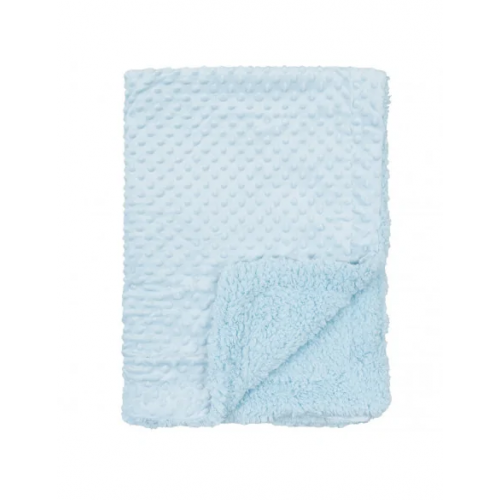 Couverture Douce à Pois pour bébé - Bleu Couverture Douce à Pois pour bébé - Bleu
