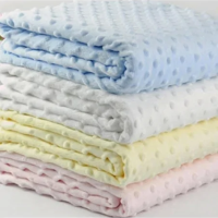 Couverture Douce à Pois pour bébé - Bleu