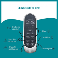 Robot Cuiseur À Vapeur Nutribaby (+) pour Bébé Gris Babymoov