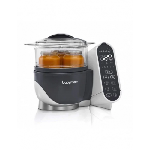 Robot Cuiseur À Vapeur Nutribaby (+) pour Bébé Gris Babymoov Robot Cuiseur À Vapeur Nutribaby (+) pour Bébé Gris Babymoov