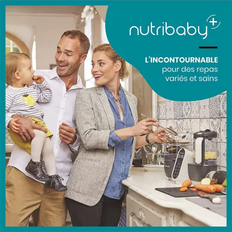 Robot Cuiseur À Vapeur Nutribaby (+) pour Bébé Gris Babymoov