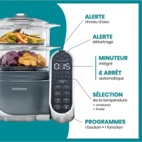 Robot Cuiseur À Vapeur Nutribaby (+) pour Bébé Gris Babymoov