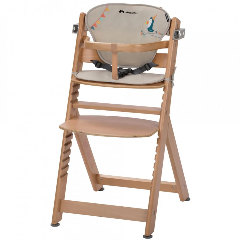 Bébé Confort Chaise Haute En Bois TIMBA Avec Coussin Natural Wood