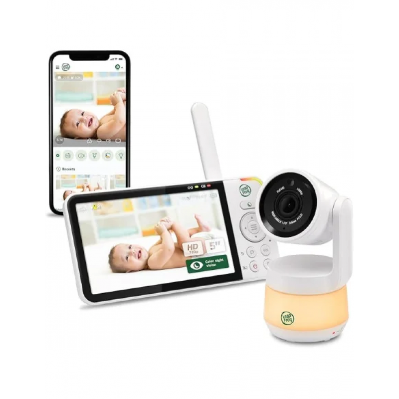 Babyphone Vidéo avec Wifi LCD HD 5" 720p Panoramique Inclinaison à 360° avec caméra Zoom 8X