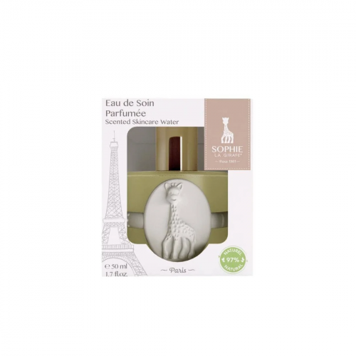 Sophie la Girafe Eau de Soin parfumée pour bébé 50ml + Anneau de dentition 0m+ Sophie la Girafe Eau de Soin parfumée pour bébé 50ml + Anneau de dentition 0m+