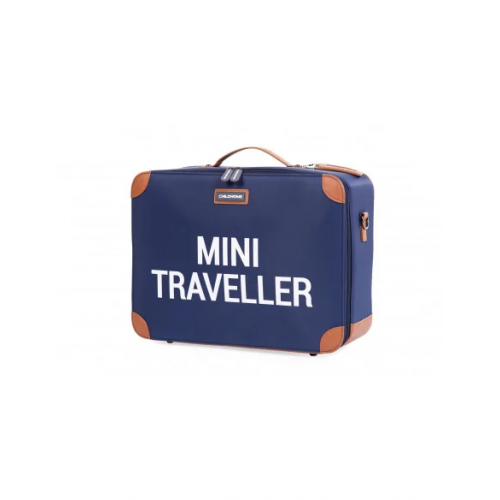 Childhome Valise Enfant Mini Traveller Navy Blanc