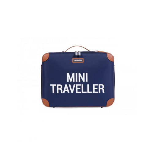Childhome Valise Enfant Mini Traveller Navy Blanc