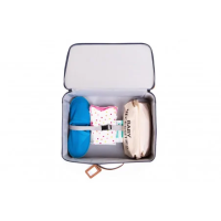 Childhome Valise Enfant Mini Traveller Navy Blanc