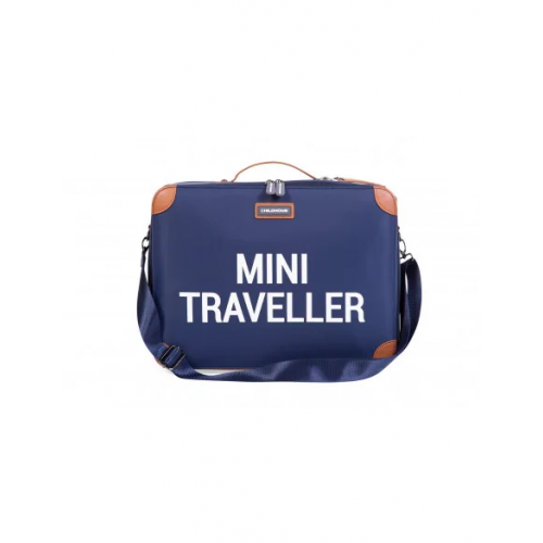 Childhome Valise Enfant Mini Traveller Navy Blanc