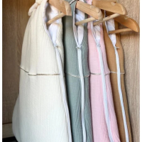 Mini Babounj Gigoteuse "Double Gaze" 100% Coton TOG 2,5 Rembourrage en ouatine 0-6 mois - Rose