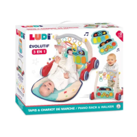 Ludi Tapis Piano & Chariot de Marche 3en1 0m+