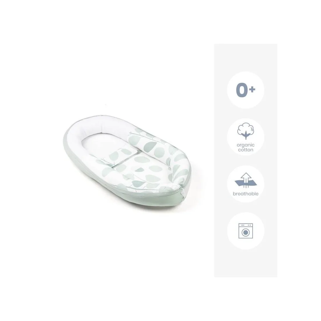 Doomoo Cocoon Doomoo Cocoon Réducteur De Lit Leaves Aqua Green.
