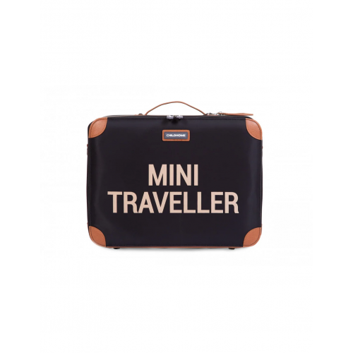 Childhome Valise Enfant Mini Traveller Noir / Or Childhome Valise Enfant Mini Traveller Noir / Or