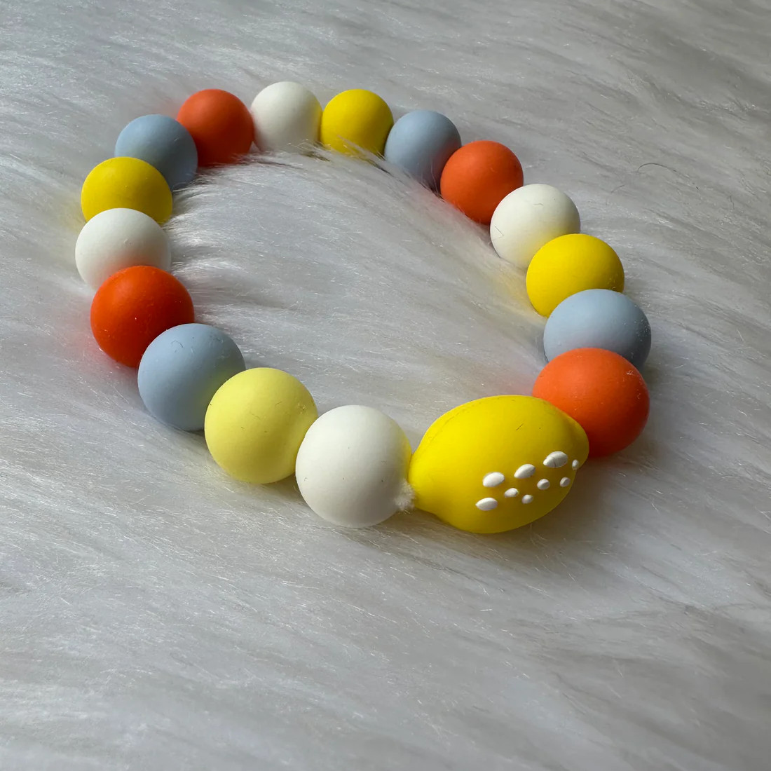 Anneau de dentition - Citron -Gris