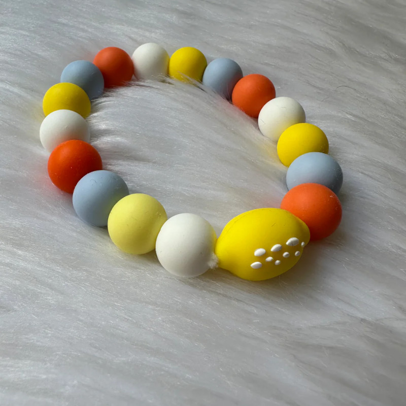 Anneau de dentition - Citron -Gris