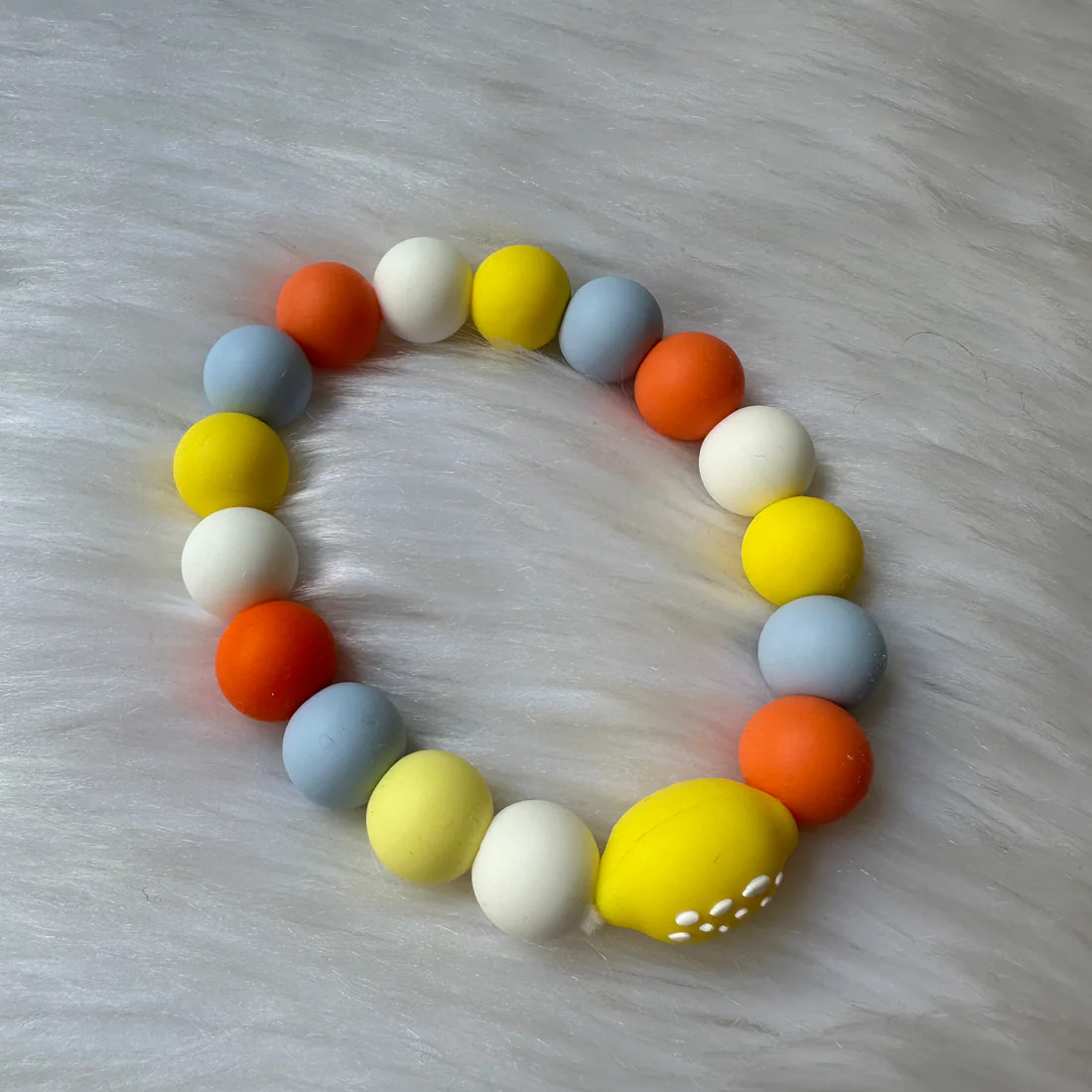 Anneau de dentition - Citron -Gris