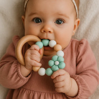 Anneau de dentition - Fleur Verte