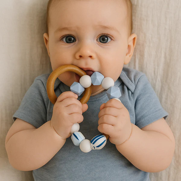 Anneau de dentition - Montgolfière Bleu