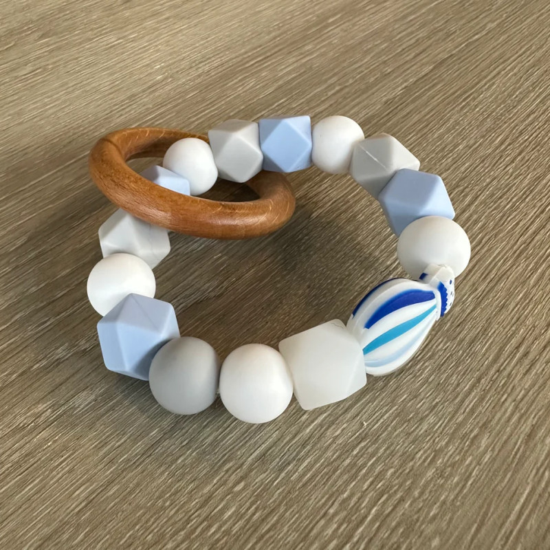 Anneau de dentition - Montgolfière Bleu