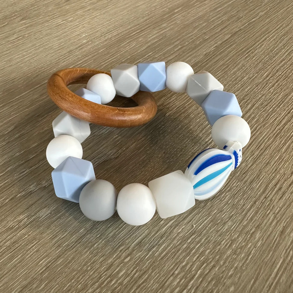 Anneau de dentition - Montgolfière Bleu