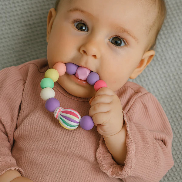 Anneau de dentition - Montgolfière multicolore