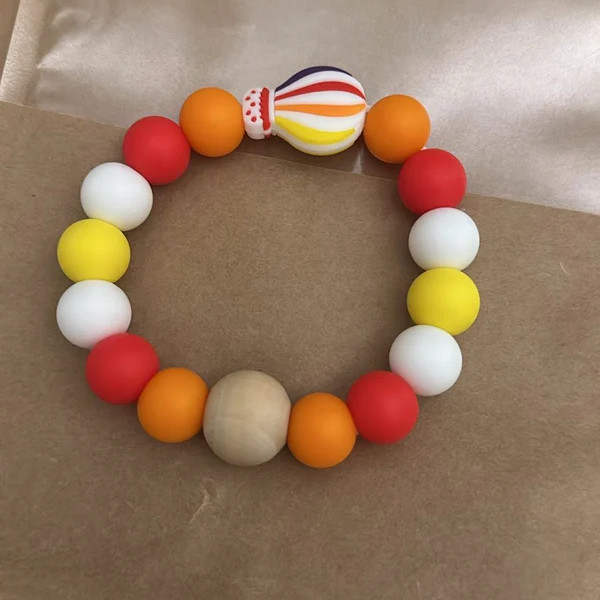 Anneau de dentition - Montgolfière Orange -