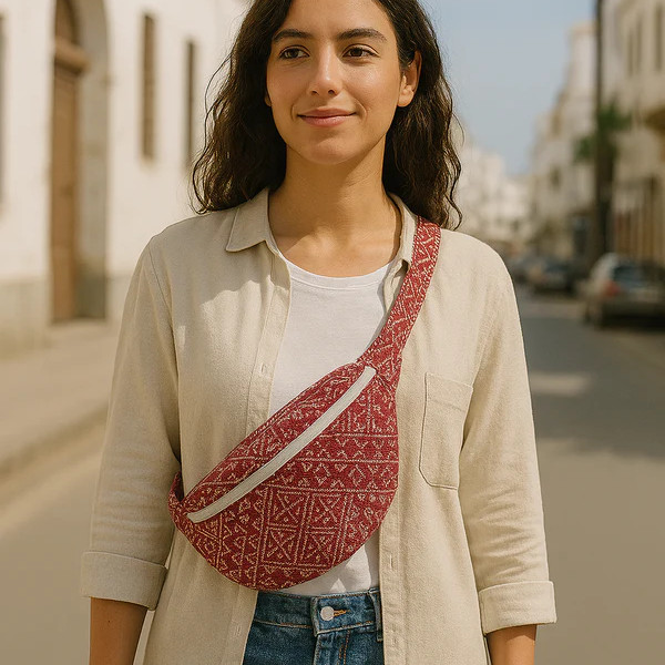 Banane - Pointe de croix - Fushia