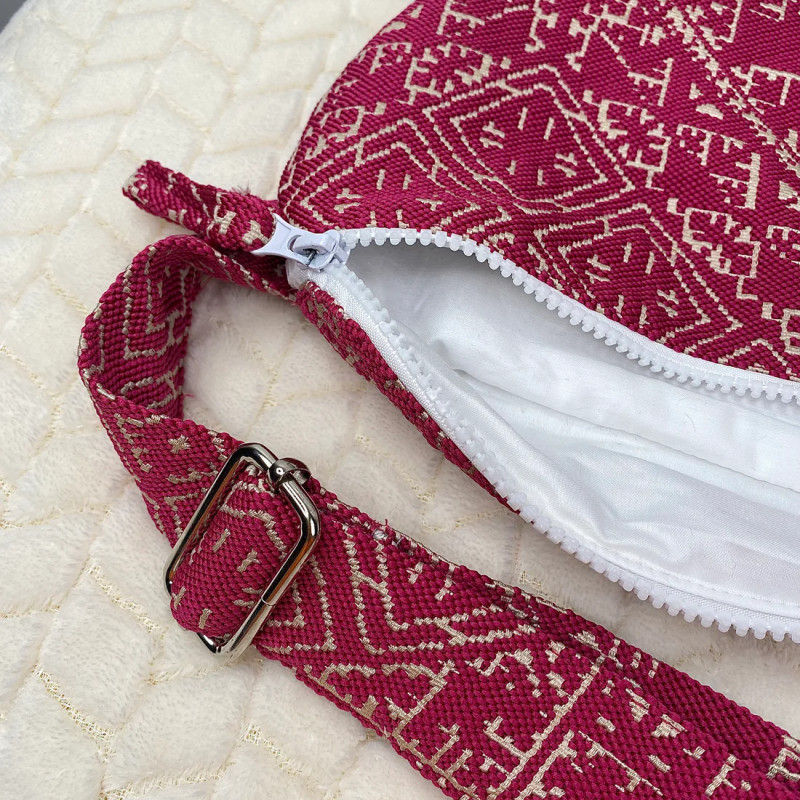 Banane - Pointe de croix - Fushia