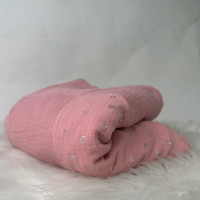 Couverture d'Hiver - Coeurs x Minky - Patchwork 100x100 cm