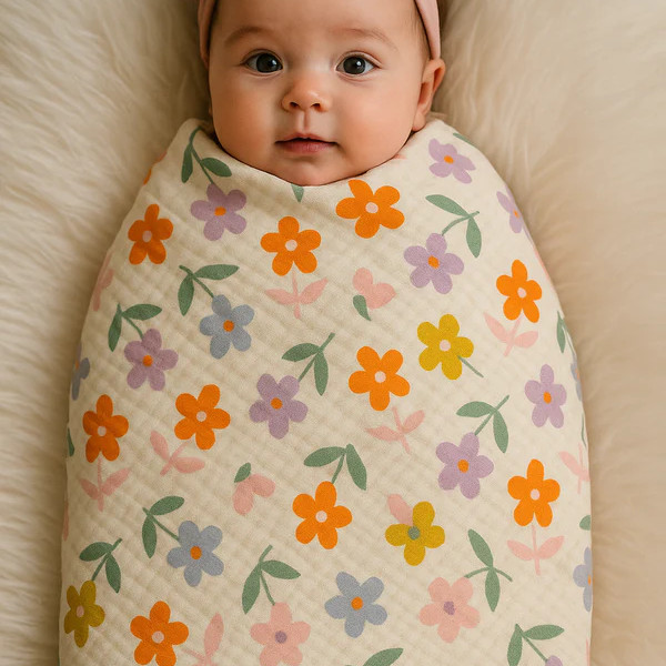 Couverture Mi-Saison - Marguerite - 100x80cm