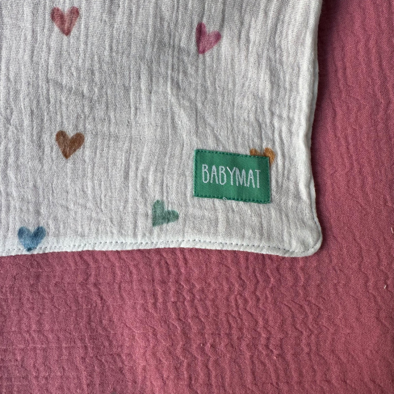 Couverture Mi-Saison -Coeur Coeur - 100x80cm