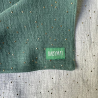 Couverture Mi-Saison -Vert Paillette Blanc - 100x80cm