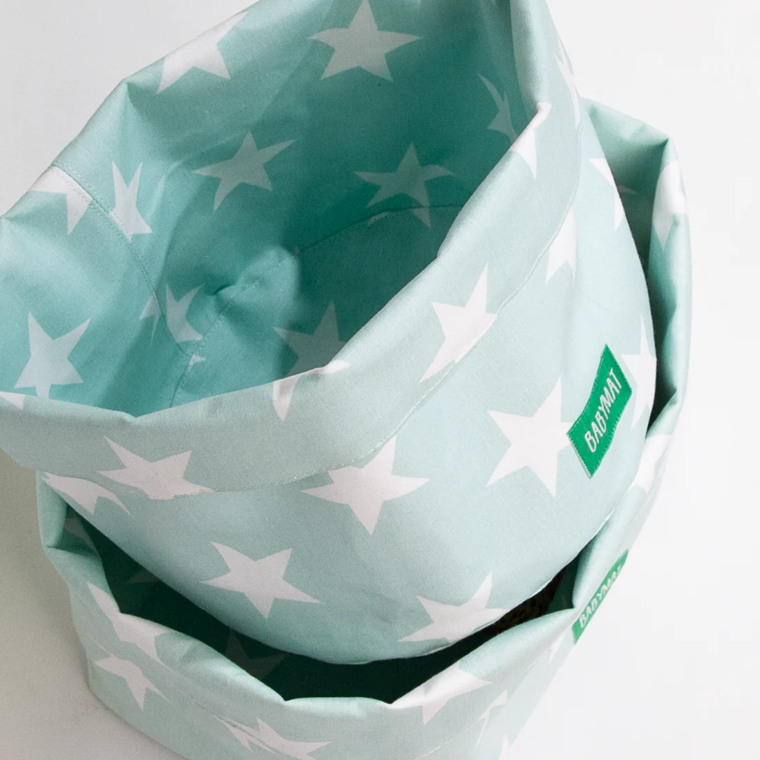 Duo de Paniers - Vert Étoiles Blanches