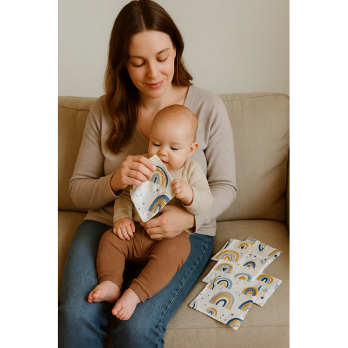 Lingettes - Happiness Bleu Lingettes - Happiness Bleu