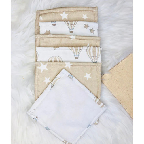Lingettes - Montgolfière Beige Lingettes - Montgolfière Beige