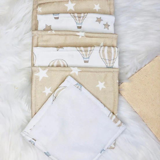 Lingettes - Montgolfière Beige