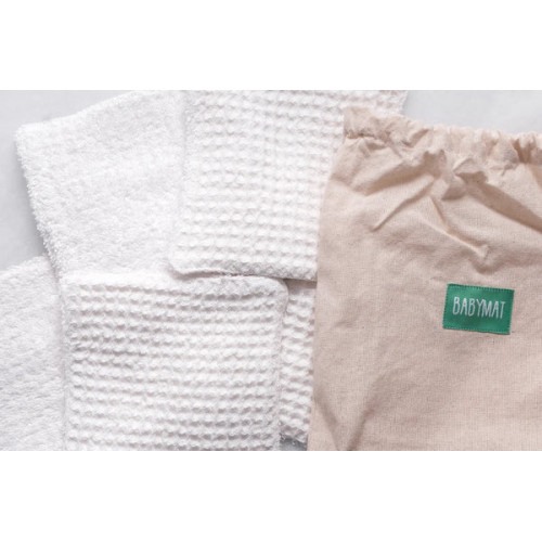 Lingettes - Nid d'abeille - Blanc Lingettes - Nid d'abeille - Blanc