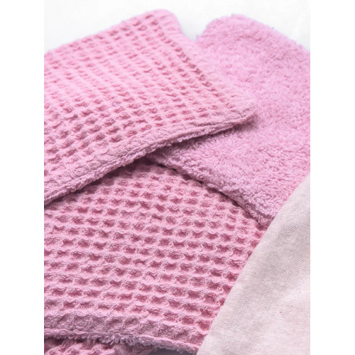 Lingettes - Nid d'abeille - Rose Lingettes - Nid d'abeille - Rose