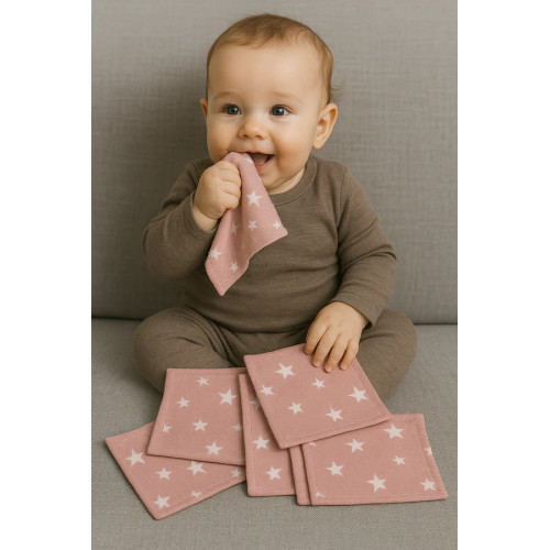Lingettes - Petit Coton - Étoile Rose Lingettes - Petit Coton - Étoile Rose