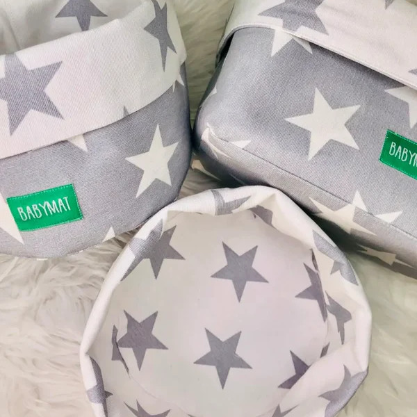 Paniers - Gris Étoiles Blanches