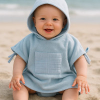 Poncho de plage - Bleu